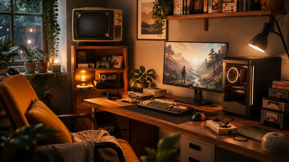 Birou de gaming stilizat